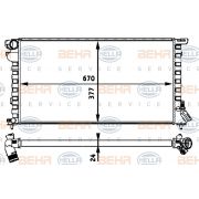 Слика 1 $на Воден радиатор (ладник) HELLA BEHR  SERVICE  PREMIUM LINE 8MK 376 717-631