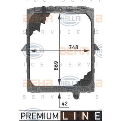 Слика на Воден радиатор (ладник) HELLA BEHR  SERVICE  PREMIUM LINE 8MK 376 721-501