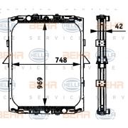 Слика 1 $на Воден радиатор (ладник) HELLA BEHR  SERVICE  PREMIUM LINE 8MK 376 721-521