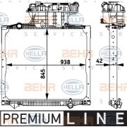 Слика 1 на Воден радиатор (ладник) HELLA BEHR  SERVICE  PREMIUM LINE 8MK 376 728-661