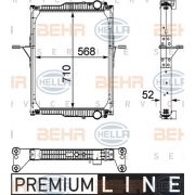 Слика 1 на Воден радиатор (ладник) HELLA BEHR  SERVICE  PREMIUM LINE 8MK 376 733-751