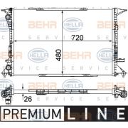 Слика 1 $на Воден радиатор (ладник) HELLA BEHR  SERVICE  PREMIUM LINE 8MK 376 753-491