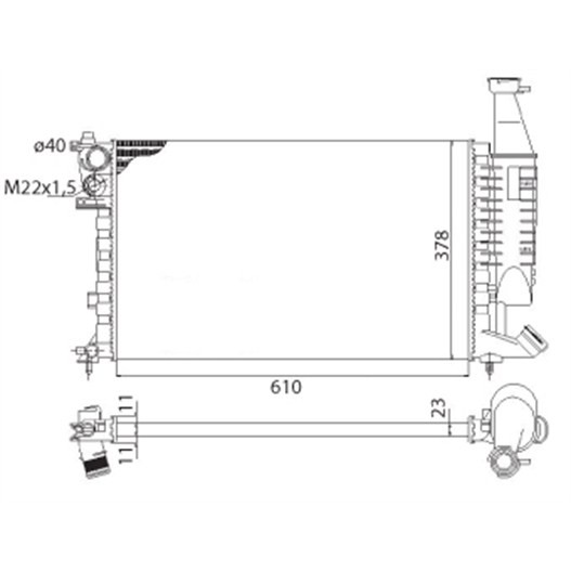 Слика на Воден радиатор (ладник) MAGNETI MARELLI 350213118003