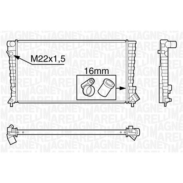 Слика на Воден радиатор (ладник) MAGNETI MARELLI 350213118200