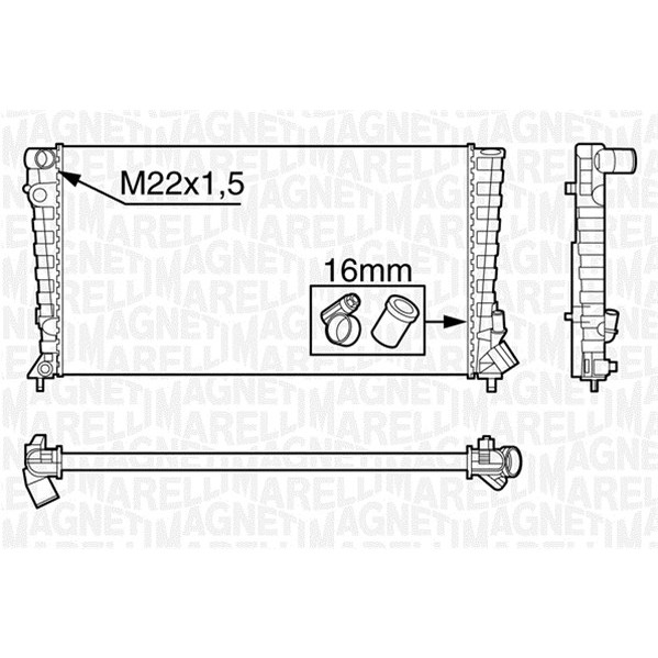 Слика на Воден радиатор (ладник) MAGNETI MARELLI 350213118500