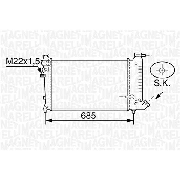 Слика на Воден радиатор (ладник) MAGNETI MARELLI 350213119400