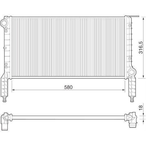 Слика на Воден радиатор (ладник) MAGNETI MARELLI 350213180000