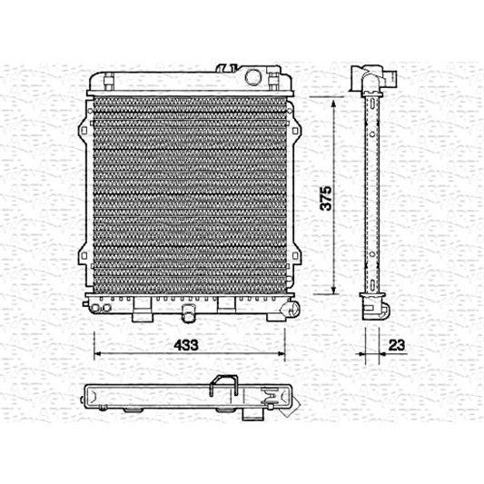 Слика на Воден радиатор (ладник) MAGNETI MARELLI 350213701000 за BMW 3 Sedan E30 M3 2.3 - 215 коњи бензин