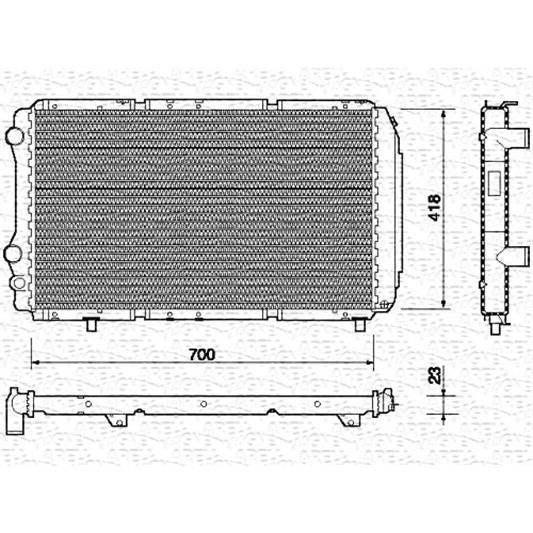 Слика на Воден радиатор (ладник) MAGNETI MARELLI 350213706000 за Citroen Jumper BUS 230P 2.0  4x4 - 109 коњи бензин