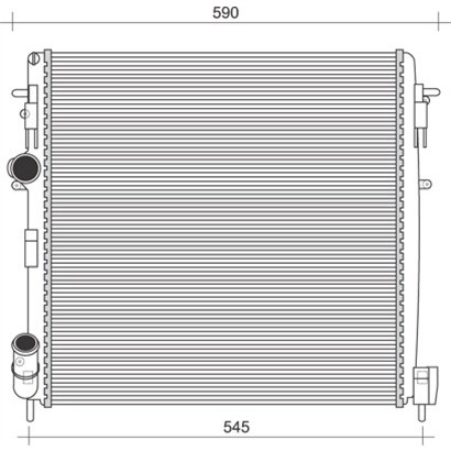 Слика на Воден радиатор (ладник) MAGNETI MARELLI 350213995000 за Renault Kangoo Rapid (FC0-1) 1.9 dCi (FC0V) - 84 коњи дизел
