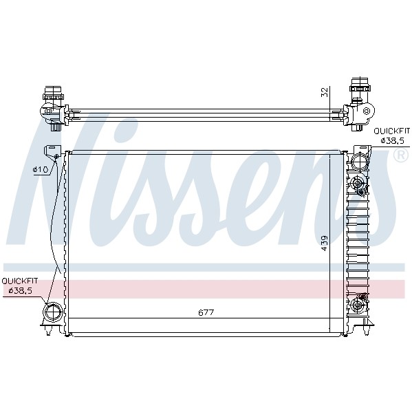 Слика на Воден радиатор (ладник) NISSENS 60232A