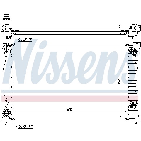 Слика на Воден радиатор (ладник) NISSENS 60305A