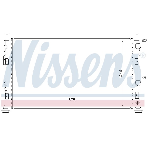 Слика на Воден радиатор (ладник) NISSENS 61003 за CHRYSLER SEBRING Sedan JR 2.0 - 141 коњи бензин