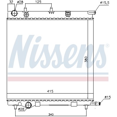 Слика на Воден радиатор (ладник) NISSENS 61284