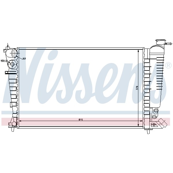 Слика на Воден радиатор (ладник) NISSENS 61368 за Citroen ZX N2 1.4 - 75 коњи бензин