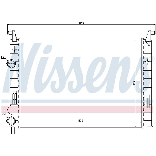 Слика на Воден радиатор (ладник) NISSENS 61683 за Fiat Palio 178bx 1.2 - 82 коњи бензин