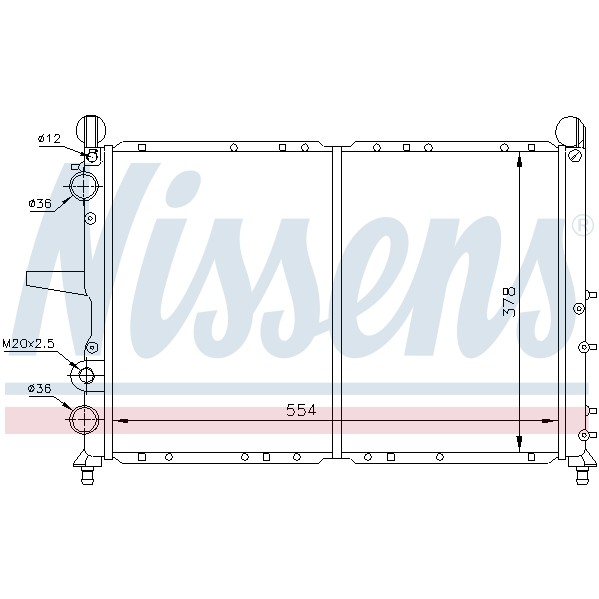 Слика на Воден радиатор (ладник) NISSENS 61816 за Fiat Tipo (160) 1.6 - 76 коњи бензин