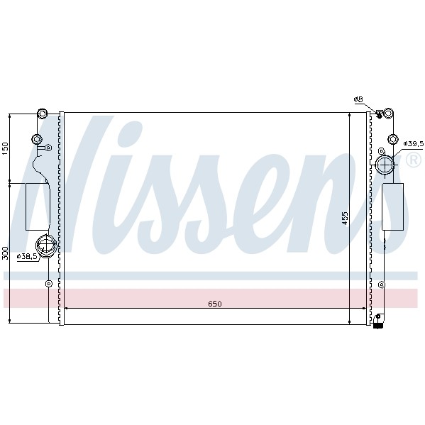 Слика на Воден радиатор (ладник) NISSENS 61981 за камион Iveco Daily 2 Bus Box 35 C 12 V, 35 S 12 V (AGKA43A2, AGKB43A2, AGKB46A2...) - 116 коњи дизел