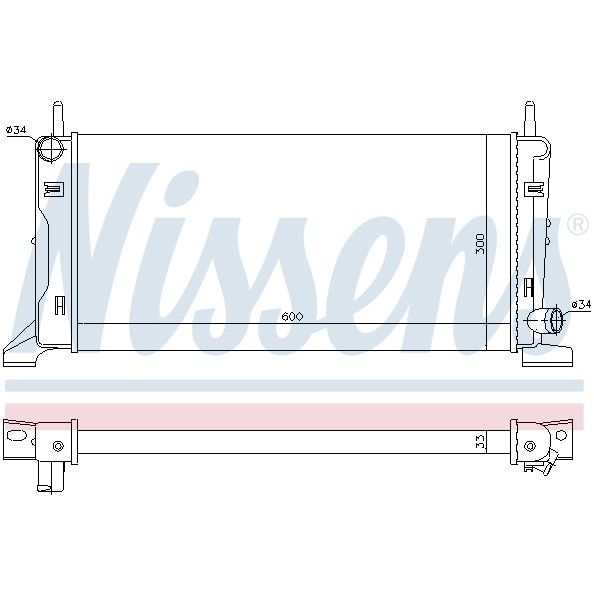 Слика на Воден радиатор (ладник) NISSENS 621541 за Ford Escort '86 Express (AVF) 1.8 D - 60 коњи дизел