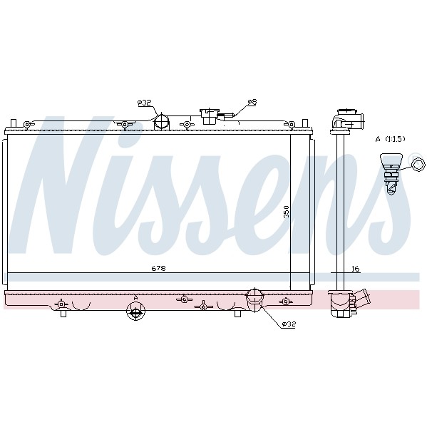 Слика на Воден радиатор (ладник) NISSENS 62258