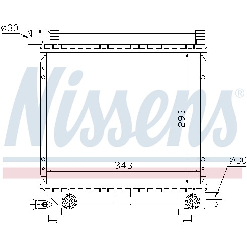 Слика на Воден радиатор (ладник) NISSENS 62550