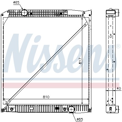 Слика на Воден радиатор (ладник) NISSENS 62652A за камион Mercedes Actros MP2, MP3 1841, L, LL - 408 коњи дизел