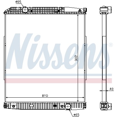 Слика на Воден радиатор (ладник) NISSENS 626530 за камион Mercedes Actros 1996 1843 S, 1843 LS - 428 коњи дизел