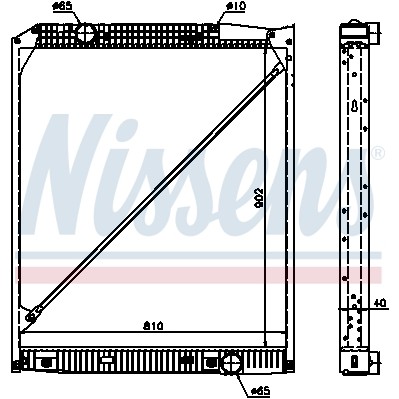 Слика на Воден радиатор (ладник) NISSENS 62653A за камион Mercedes Actros 1996 2640, 2640 L - 394 коњи дизел