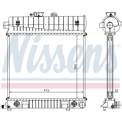 Слика на Воден радиатор (ладник) NISSENS 62708A