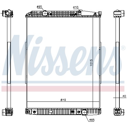 Слика на Воден радиатор (ладник) NISSENS 627910 за камион Mercedes Actros 1996 1843 S, 1843 LS - 428 коњи дизел