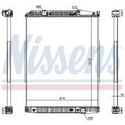 Слика 1 на Воден радиатор (ладник) NISSENS 627910