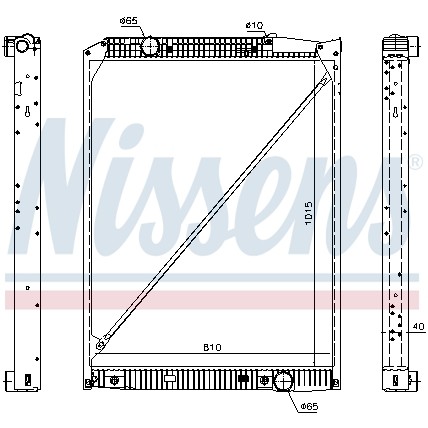 Слика на Воден радиатор (ладник) NISSENS 62791A за камион Mercedes Actros MP2, MP3 1832 AK - 320 коњи дизел