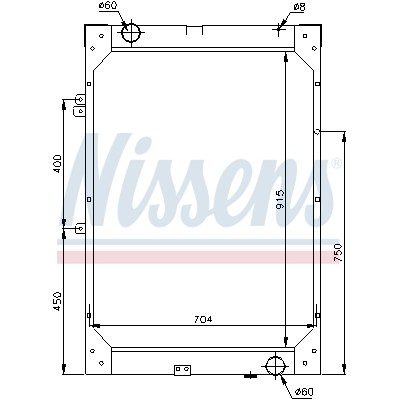 Слика на Воден радиатор (ладник) NISSENS 62871 за камион MAN F 90 19.502 FS,19.502 FLS,19.502 FLLS - 500 коњи дизел