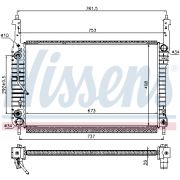 Слика 1 на Воден радиатор (ладник) NISSENS 63119