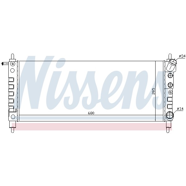 Слика на Воден радиатор (ладник) NISSENS 63297