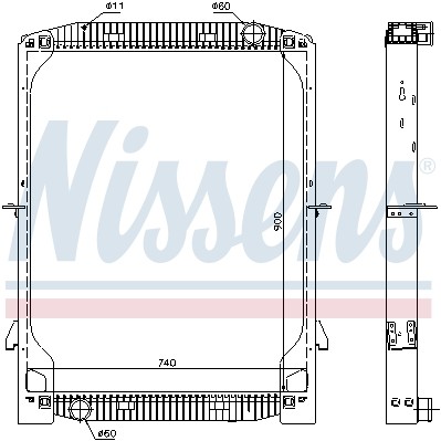 Слика на Воден радиатор (ладник) NISSENS 63334 за камион Iveco Eurotrakker MP 340 E 34 H - 345 коњи дизел