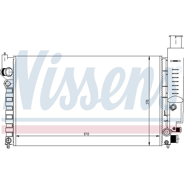 Слика на Воден радиатор (ладник) NISSENS 63613 за Peugeot 405 Saloon (15b) 1.6 - 94 коњи бензин