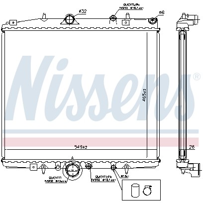 Слика на Воден радиатор (ладник) NISSENS 63695A за Citroen C8 EA,EB 2.0 HDi - 107 коњи дизел