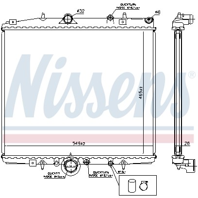 Слика на Воден радиатор (ладник) NISSENS 63695A за Peugeot 807 2.0 - 136 коњи бензин