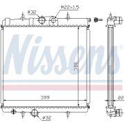 Слика 1 на Воден радиатор (ладник) NISSENS 63708A