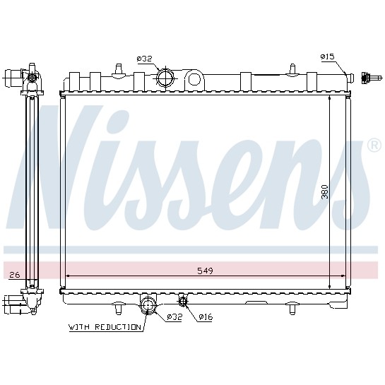 Слика на Воден радиатор (ладник) NISSENS 63744A