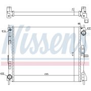 Слика 1 на Воден радиатор (ладник) NISSENS 637605