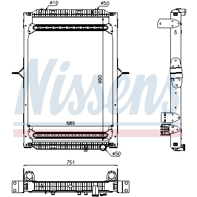 Слика на Воден радиатор (ладник) NISSENS 63785 за камион Renault Kerax 410.18 - 410 коњи дизел