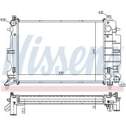 Слика 1 на Воден радиатор (ладник) NISSENS 64037A