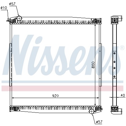 Слика на Воден радиатор (ладник) NISSENS 640690 за камион Scania 4 Series 124 L/400 - 400 коњи дизел