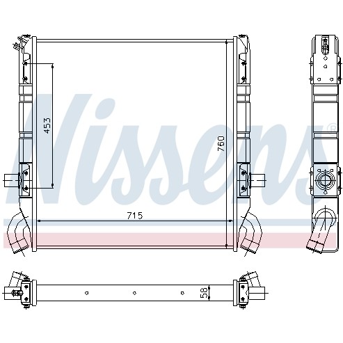 Слика на Воден радиатор (ладник) NISSENS 64070 за камион Scania 2 Series 112 H/280 - 280 коњи дизел