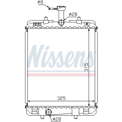 Слика на Воден радиатор (ладник) NISSENS 64685 за Citroen C1 2 1.0 VTi 68 - 69 коњи бензин