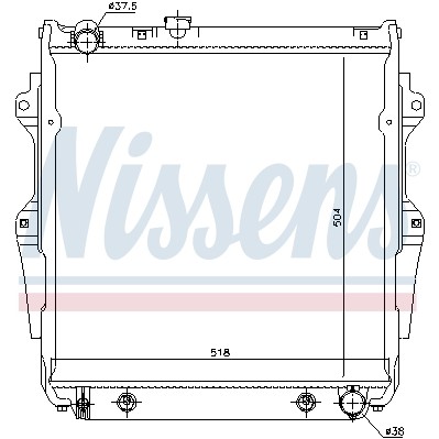 Слика на Воден радиатор (ладник) NISSENS 646862 за Toyota Land Cruiser (J7) 3.0 TD (KZJ70_, KZJ73_, KZJ77_) - 125 коњи дизел