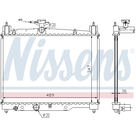 Слика на Воден радиатор (ладник) NISSENS 64789A