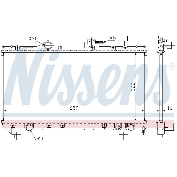 Слика на Воден радиатор (ладник) NISSENS 64838A